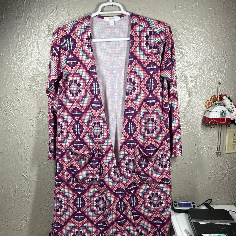 LuLaRoe Womens Caroline long cardigan Multicolor size Medium